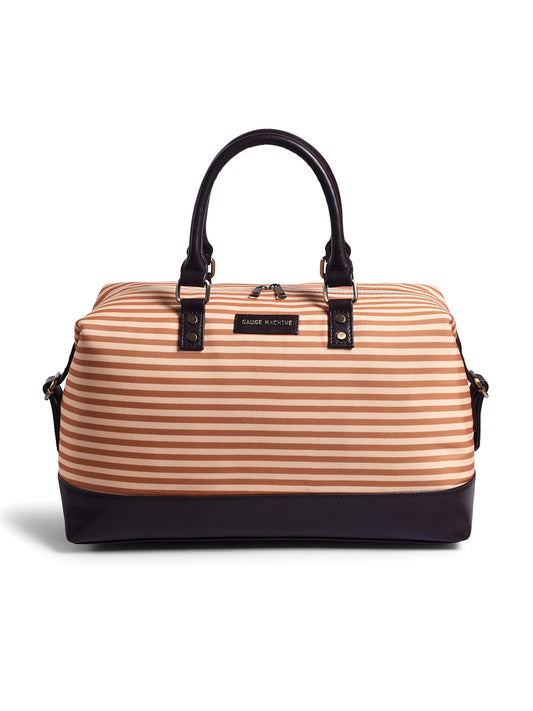 Gauge Machine Yellow Stripped Beach Duffle Bag