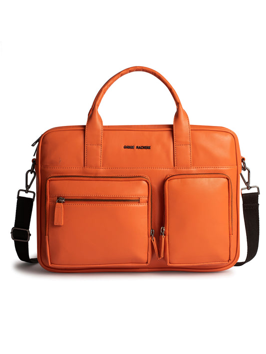 Gauge Machine 15" Orange Laptop Bag with Detachable Strap