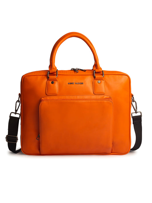 Gauge Machine 15" Orange Laptop Messenger Bag with Detachable Strap