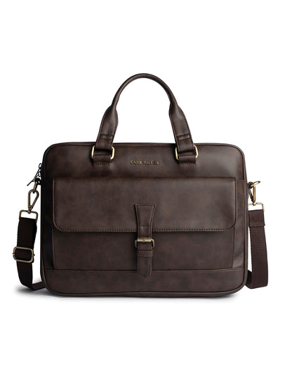 Gauge Machine 16" Brown Laptop Bag with Detachable Strap