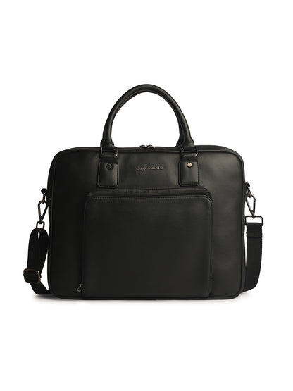 Gauge Machine 16" Black Laptop Messenger Bag with Detachable Strap