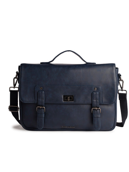 Gauge Machine 16" Navy Laptop messenger Bag with Detachable Strap