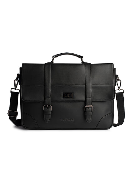 Gauge Machine 16" Black Laptop messenger Bag with Detachable Strap