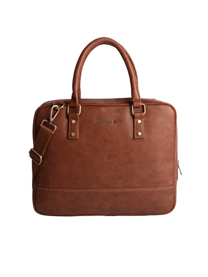 Gauge Machine 16" Tan Laptop Bag with Detachable Strap