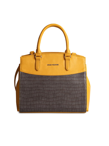 Grandeur yellow Handbag