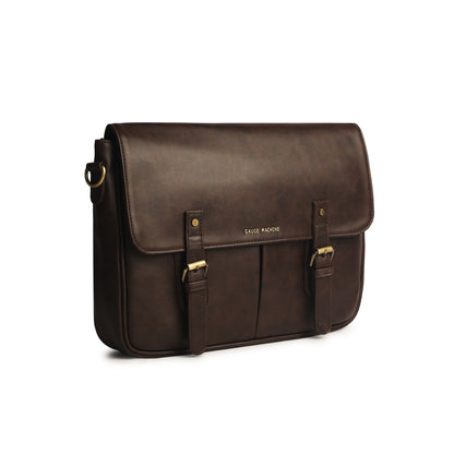Gauge Machine 16" Brown Laptop Bag with Detachable Strap