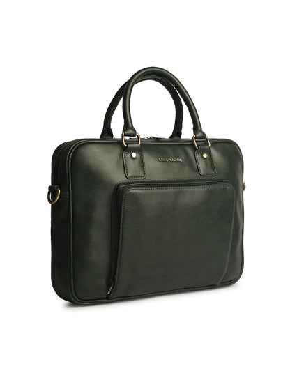 Gauge Machine 16" Olive Laptop Messenger Bag with Detachable Strap