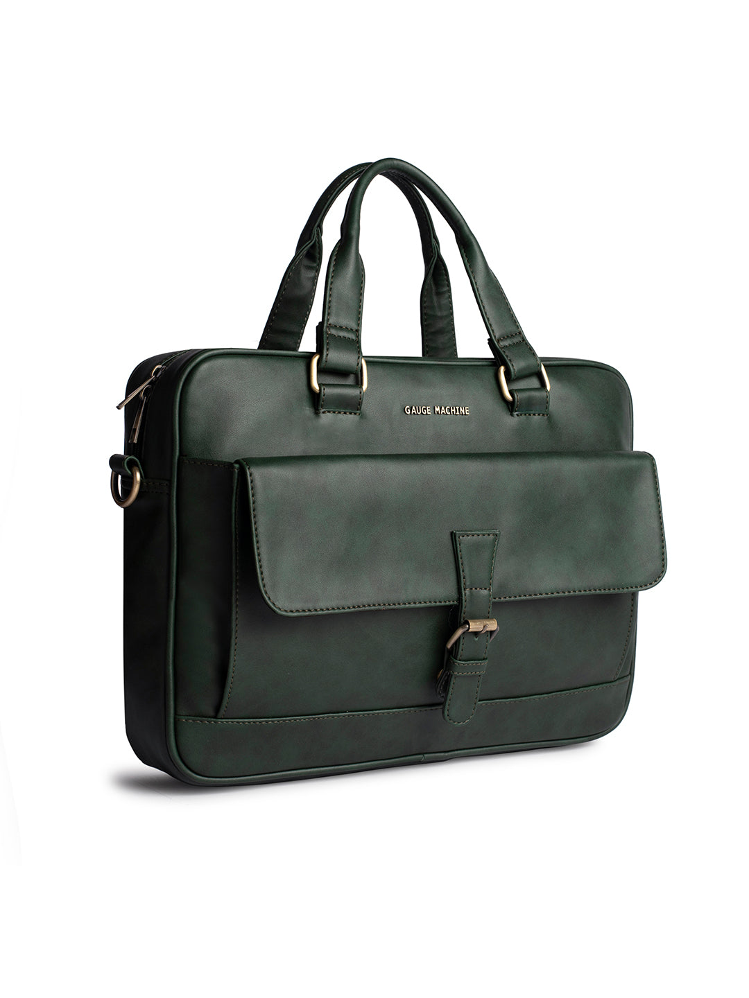 Gauge Machine 16" Olive Green Laptop Bag with Detachable Strap