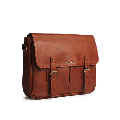 Gauge Machine 16" Camel Laptop Bag with Detachable Strap