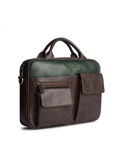 Gauge Machine 16" Brown Laptop Bag with Detachable Strap