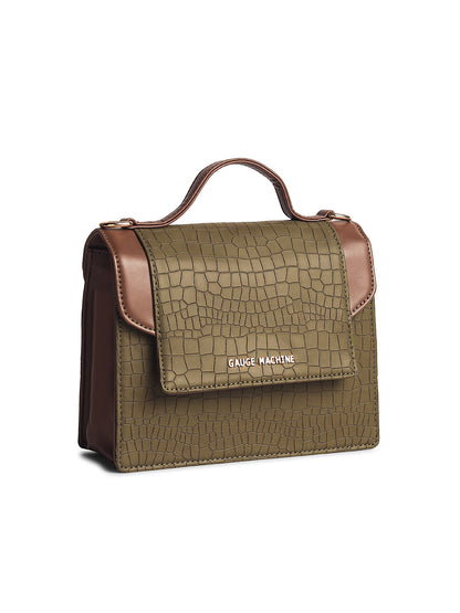 Gauge Machine Green Luxurious Delight sling bag