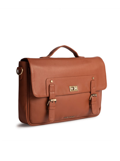Gauge Machine 16" Camel Laptop messenger Bag with Detachable Strap