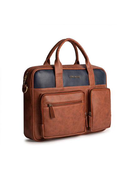 Gauge Machine 16" Tan Laptop Bag with Detachable Strap