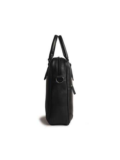 Gauge Machine 16" Black Messenger Laptop Bag with Detachable Strap