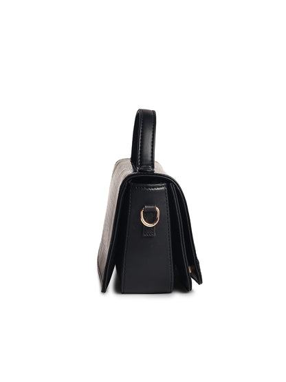 Gauge Machine Plush Black Sling Hand Bag