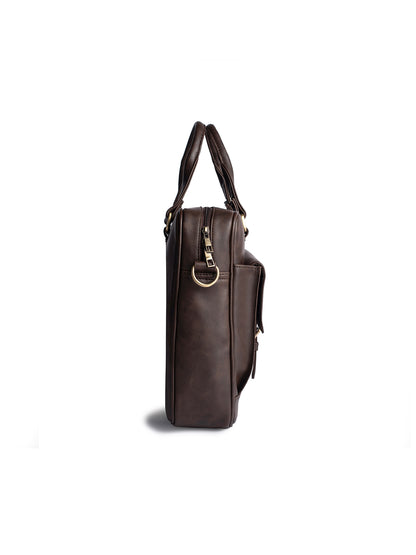 Gauge Machine 16" Brown Laptop Bag with Detachable Strap