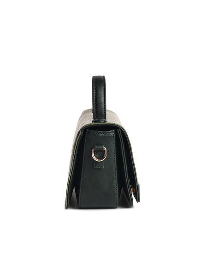 Gauge Machine Plush Green Sling Hand Bag