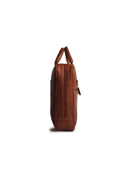 Gauge Machine 16" Tan Laptop Bag with Detachable Strap