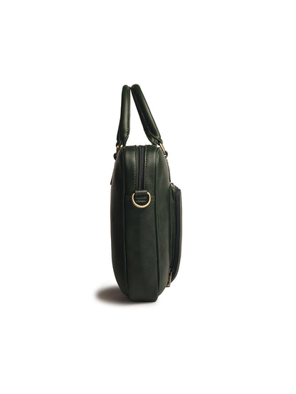 Gauge Machine 16" Olive Laptop Messenger Bag with Detachable Strap