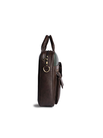 Gauge Machine 16" Brown Laptop Bag with Detachable Strap