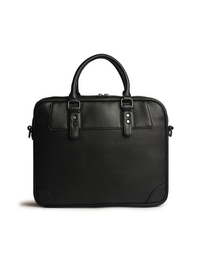 Gauge Machine 16" Black Messenger Laptop Bag with Detachable Strap