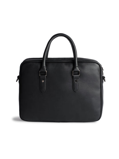 Gauge Machine 16" Black Quilted Laptop Bag with Detachable Strap