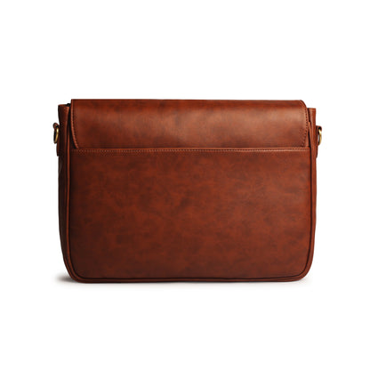 Gauge Machine 16" Camel Laptop Bag with Detachable Strap