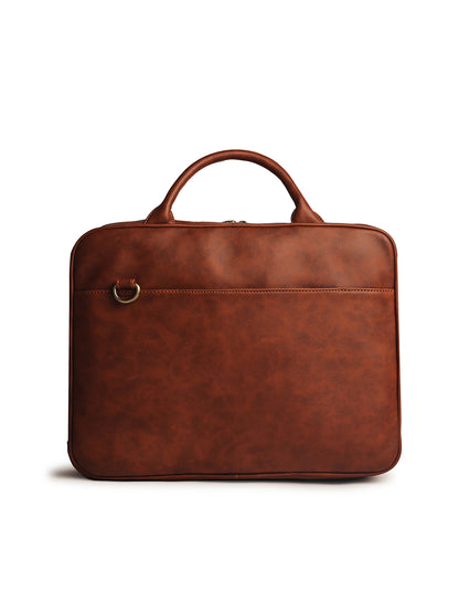 Gauge Machine 16" Tan Laptop Bag with Detachable Strap