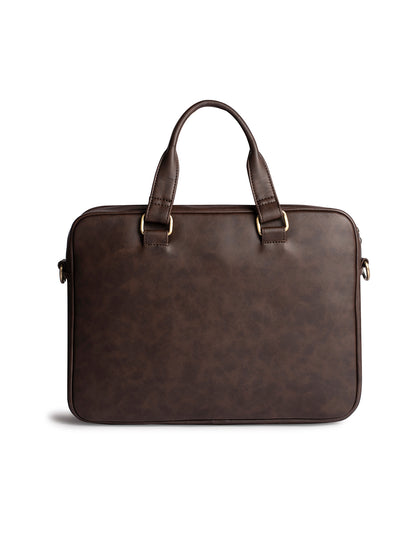 Gauge Machine 16" Brown Laptop Bag with Detachable Strap