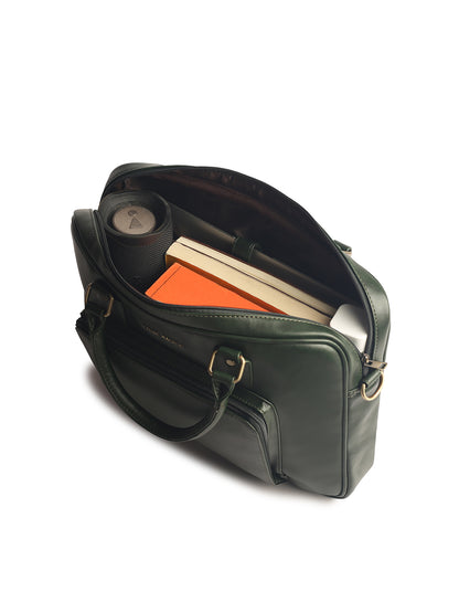 Gauge Machine 16" Olive Laptop Messenger Bag with Detachable Strap
