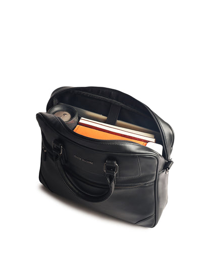 Gauge Machine 16" Black Messenger Laptop Bag with Detachable Strap