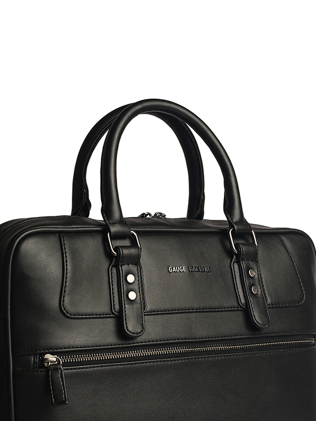 Gauge Machine 16" Black Messenger Laptop Bag with Detachable Strap