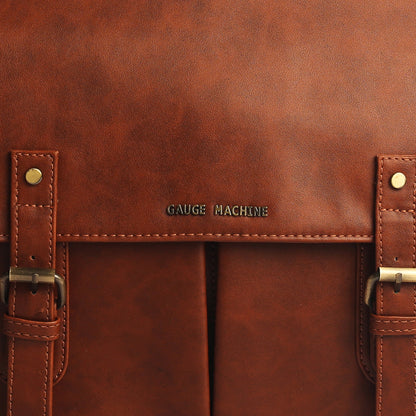 Gauge Machine 16" Camel Laptop Bag with Detachable Strap