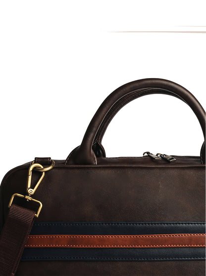 Gauge Machine 16" Brown Appointee Laptop Bag with Detachable Strap