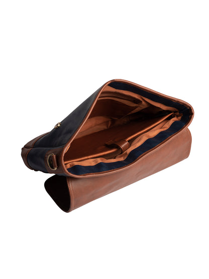 Gauge Machine 16" Tan Laptop messenger Bag with Detachable Strap