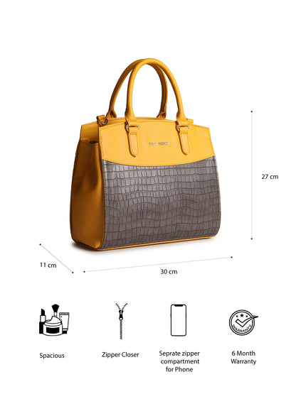 Grandeur yellow Handbag