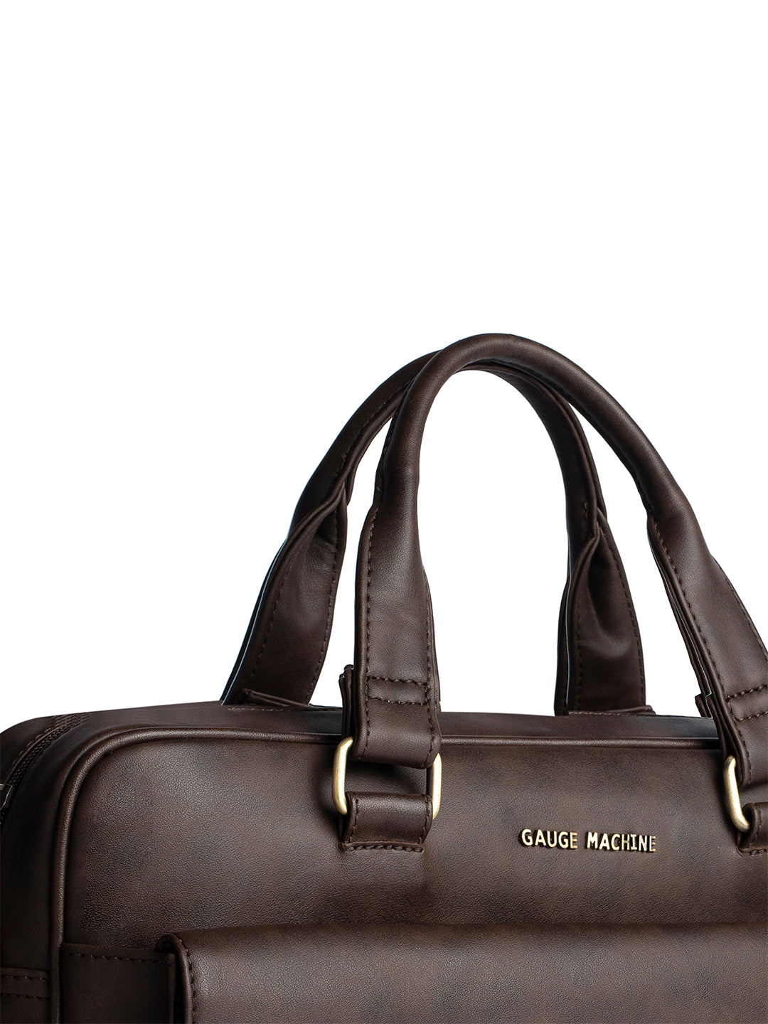 Gauge Machine 16" Brown Laptop Bag with Detachable Strap
