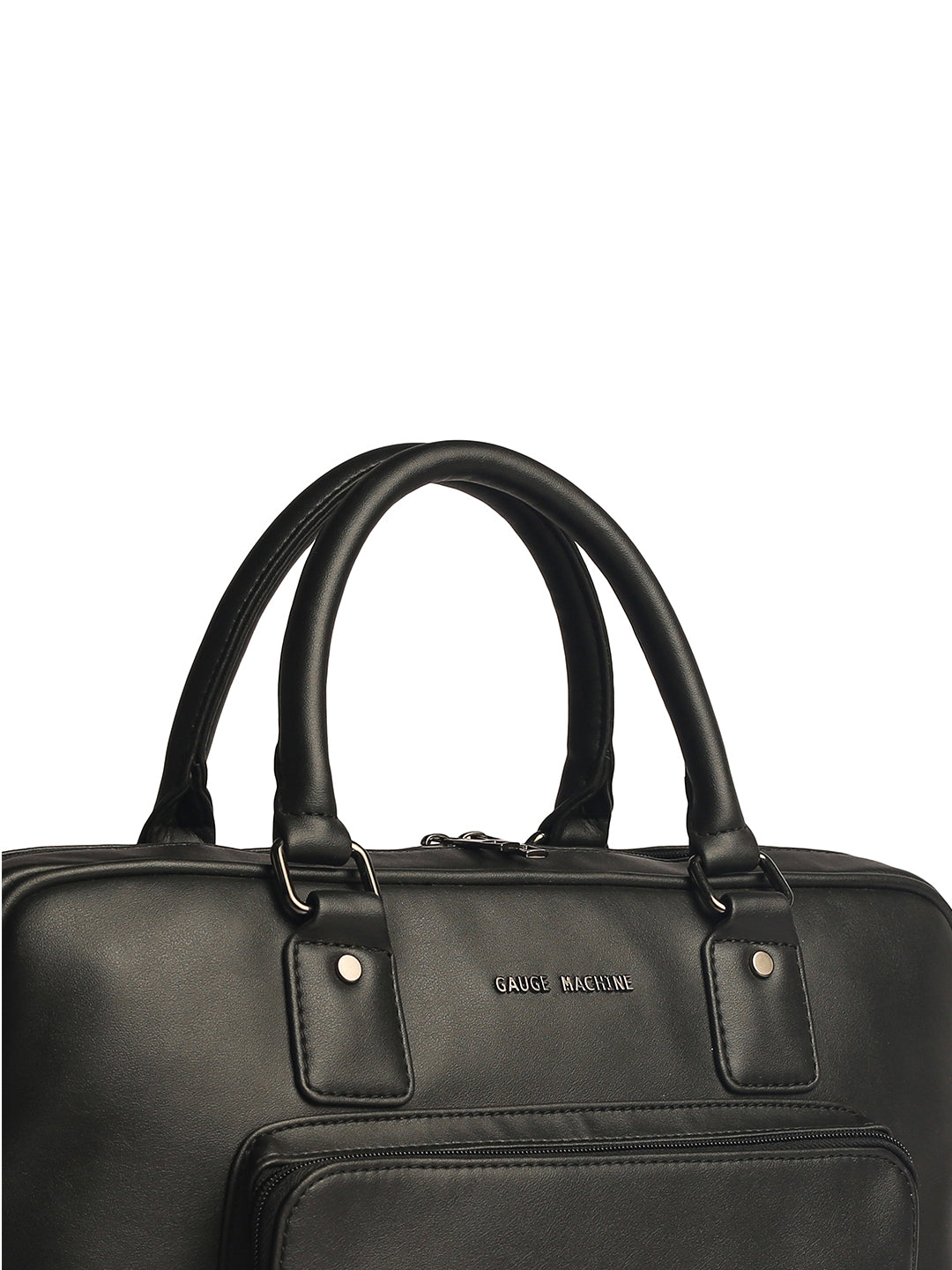 Gauge Machine 16" Black Laptop Messenger Bag with Detachable Strap