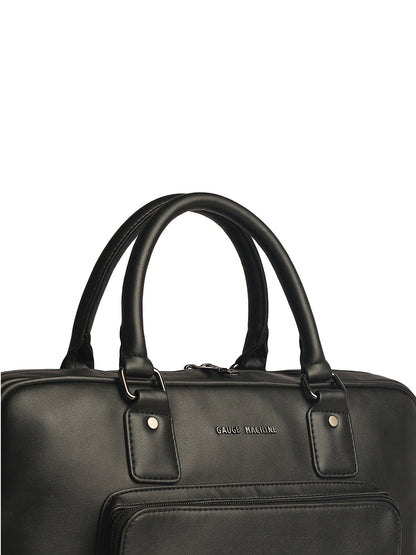 Gauge Machine 16" Black Laptop Messenger Bag with Detachable Strap