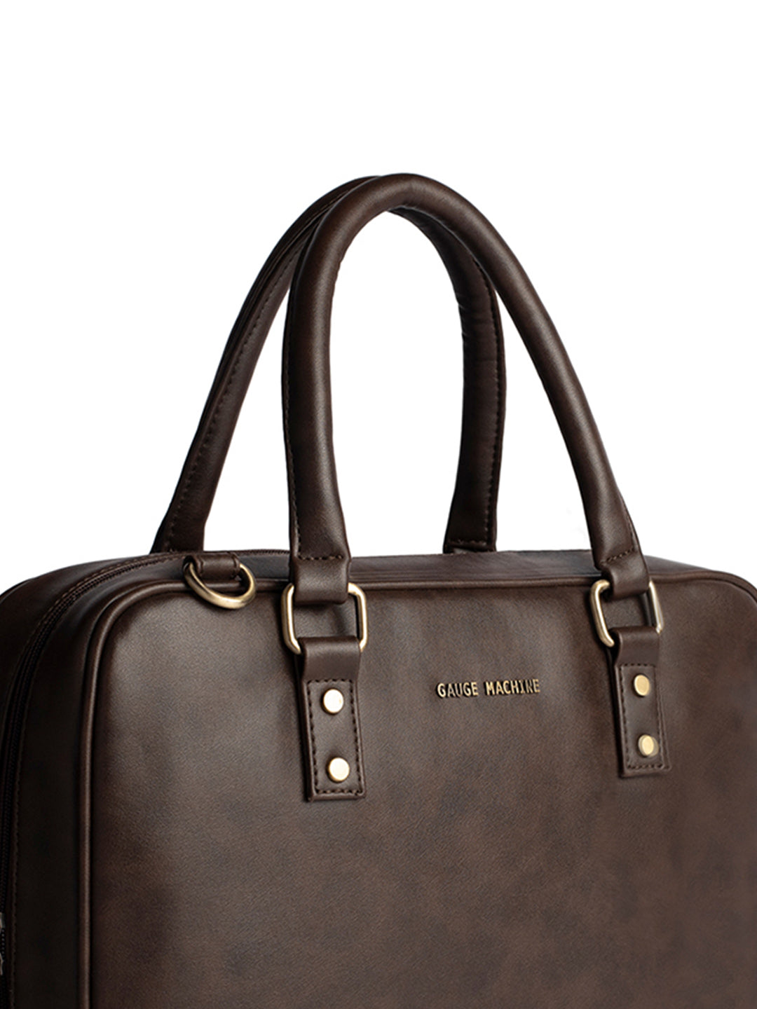 Gauge Machine 16" Brown Laptop Bag with Detachable Strap