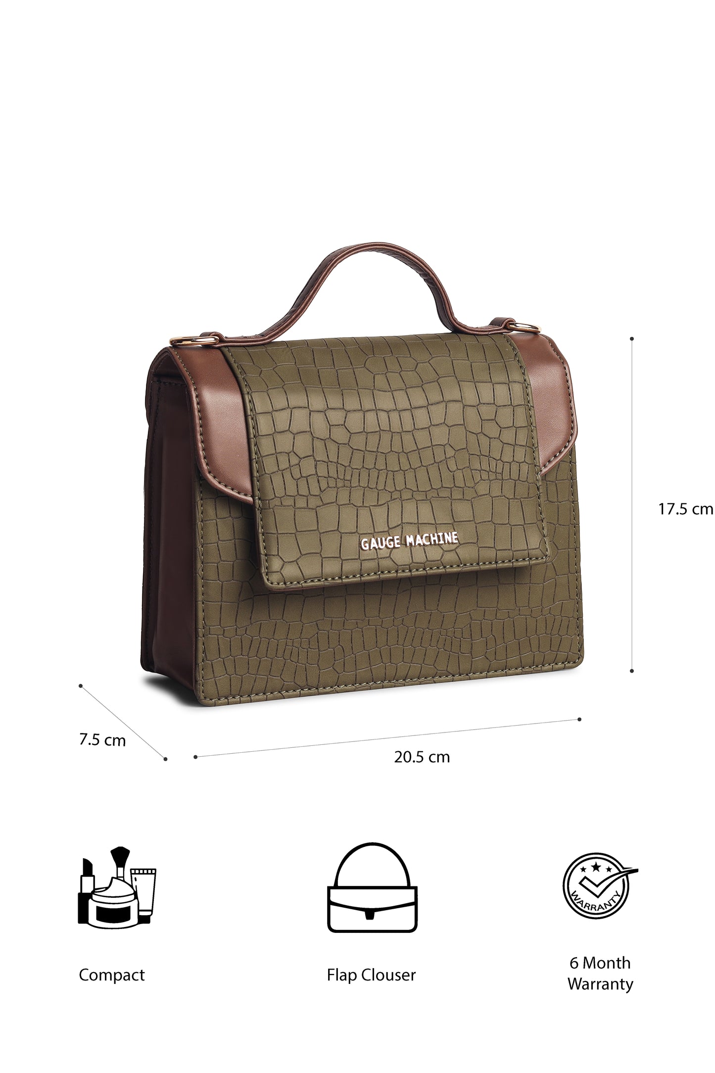 Gauge Machine Green Luxurious Delight sling bag