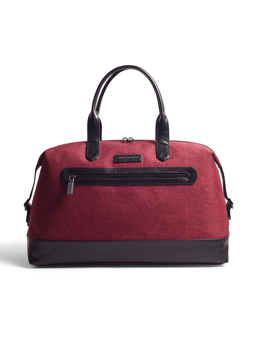 Gauge Machine Milange Burgundy Duffle Bag