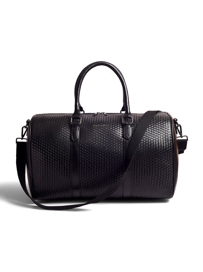 Gauge Machine Black Weave Duffle Bag