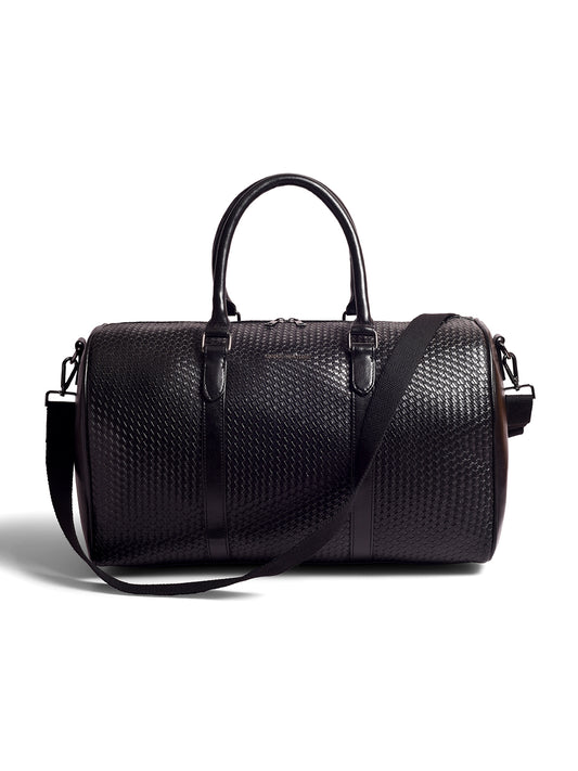 Gauge Machine Black Weave Duffle Bag