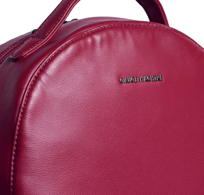 Gauge Machine Burgundy Backpack with Blue Kangaroo Pouch