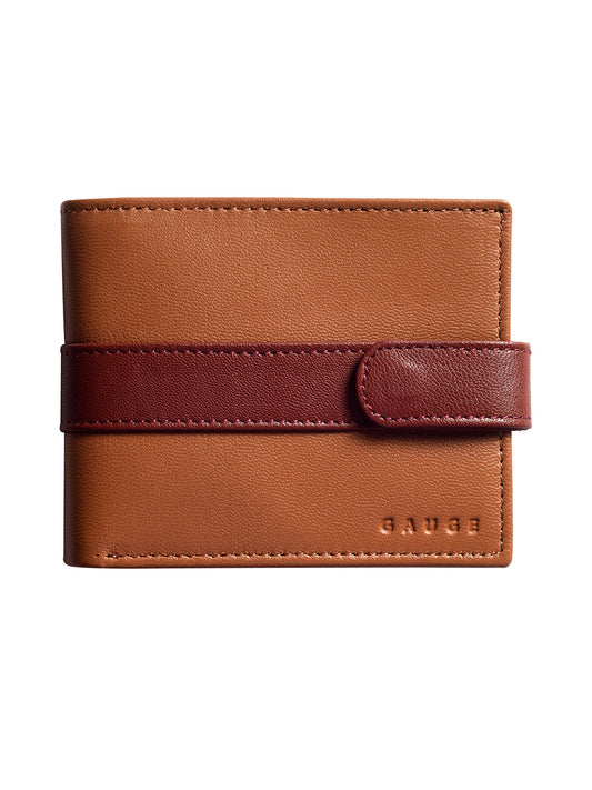 Colour Block Bi-fold wallet with magnet closer