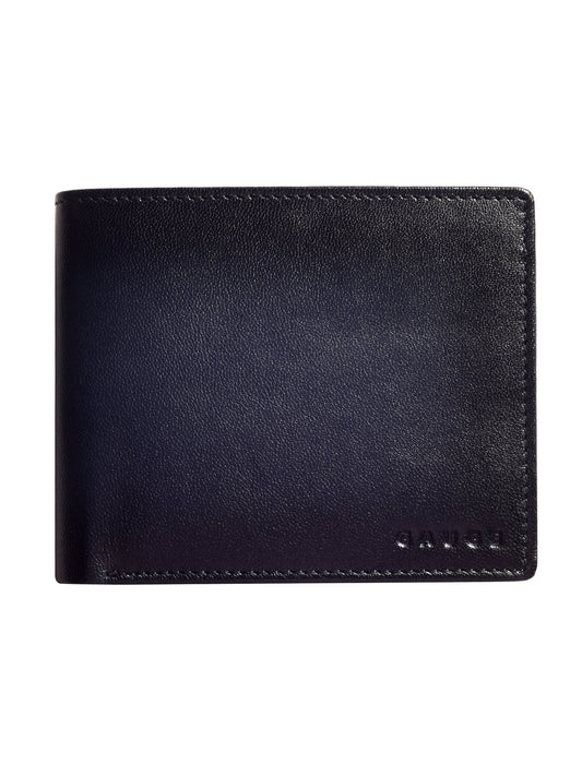 Navy Seam burnished Bi-fold  wallet